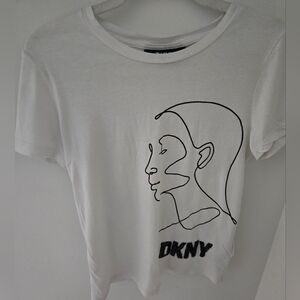 DKNY White Tee with Graphic Design